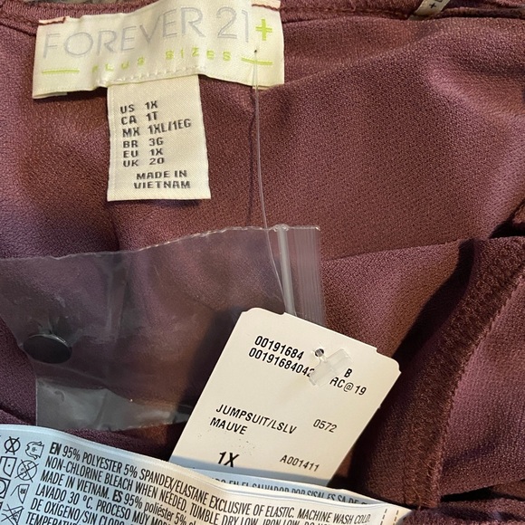 New Mauve Jumpsuit Romper 1X - Picture 7 of 7